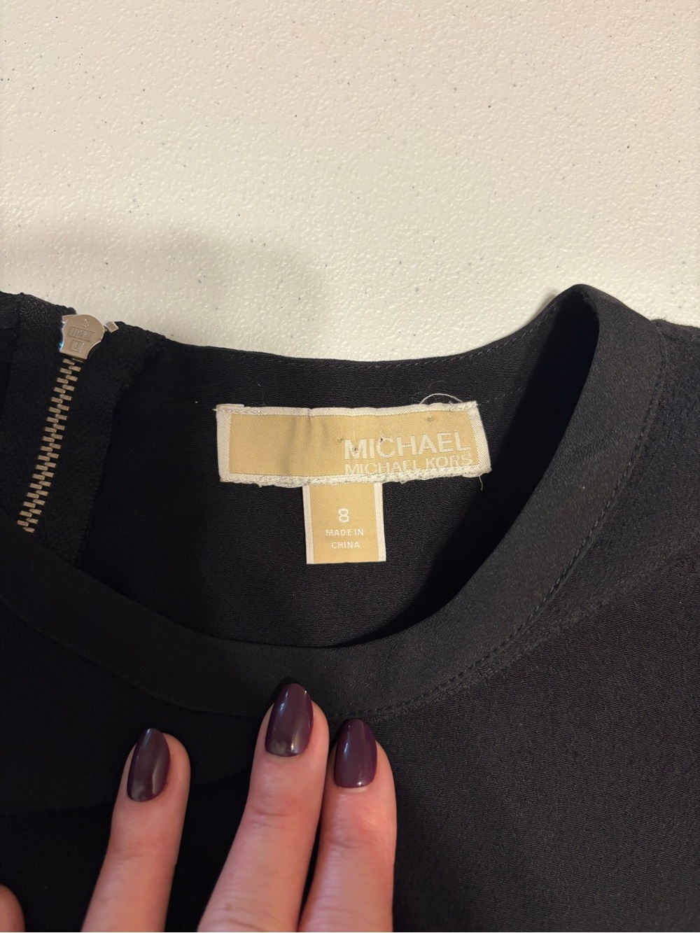 MICHAEL Michael Kors Black Short-Sleeve High-Low Blouse - Picture 3 of 4